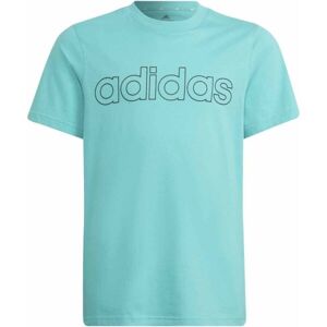 adidas LIN T Chlapecké tričko, Zelená,Černá, velikost 128