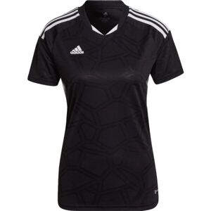 adidas CON22 MD JSY W Dámský fotbalový dres, Černá,Bílá, velikost M