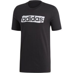 adidas E LIN BRUSH TEE černá XL - Pánské triko