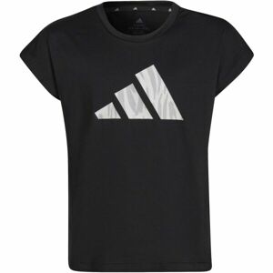 adidas TRAINING TEE Dívčí tričko, černá, veľkosť 140