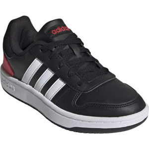 adidas HOOPS K Dětské vycházkové tenisky, Černá,Bílá,Červená, velikost 5.5