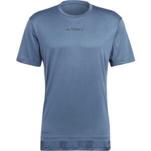adidas MT TEE Pánské outdoorové tričko, tmavě modrá, velikost XXL