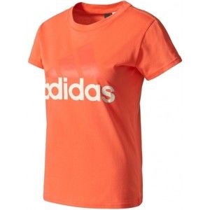adidas ESSENTIALS LINEAR SLIM TEE oranžová XS - Dámské tričko