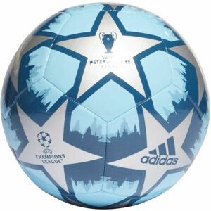 adidas UCL CLUB ST. PETERSBURG Fotbalový míč, světle modrá, velikost 5