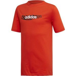 adidas YB E GRAPH TEE oranžová 116 - Chlapecké tričko