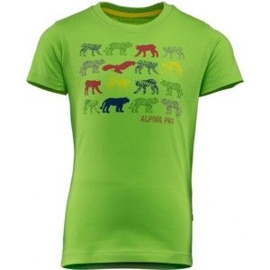 ALPINE PRO HALLO zelená 116-122 - Dětské triko