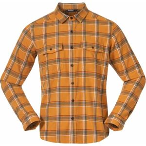 Bergans TOVDAL Pánská flanelová outdoorová košile, khaki, veľkosť XL