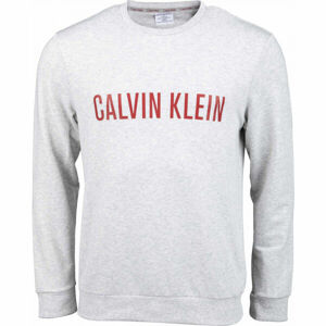 Calvin Klein L/S SWEATSHIRT Šedá L - Pánská mikina