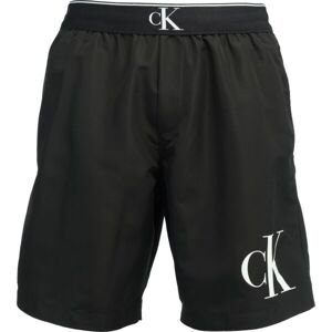 Calvin Klein MONOGRAM-LONG WAISTBAND Pánské koupací šortky, černá, velikost M