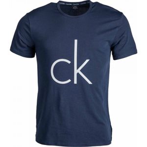Calvin Klein S/S CREW NECK Pánské tričko, tmavě modrá, velikost L