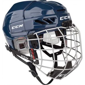 CCM FITLITE 3DS COMBO JR tmavě modrá NS - Dětská hokejová helma
