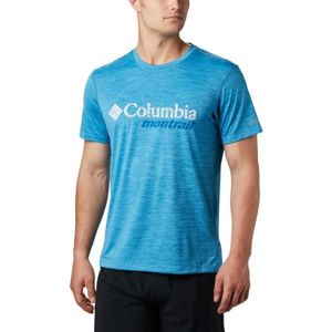 Columbia TRINITY TRAIL GRAPHIC TEE modrá M - Pánské sportovní triko