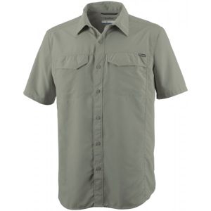 Columbia SILVER RIDG - SHORT SLEEVE SHIRT zelená S - Pánská košile s krátkým rukávem