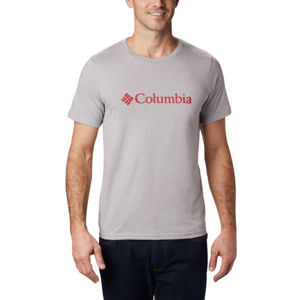Columbia BASIC LOGO SHORT SLEEVE šedá L - Pánské triko