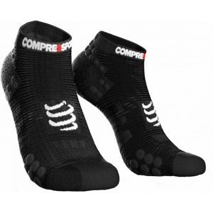 Compressport RACE V3.0 RUN LO Běžecké ponožky, Černá,Bílá, velikost