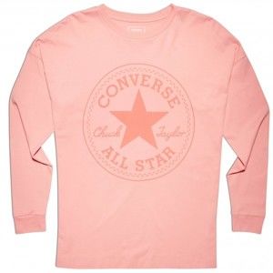 Converse CORE CP LONG SLEEVE TEE růžová S - Dámské triko s dlouhým rukávem