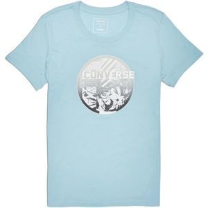 Converse FLORAL COLLAGE CREW TEE šedá L - Dámské tričko