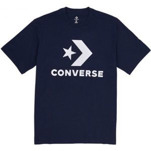 Converse STAR CHEVRON TEE Pánské triko, Tmavě modrá,Bílá, velikost