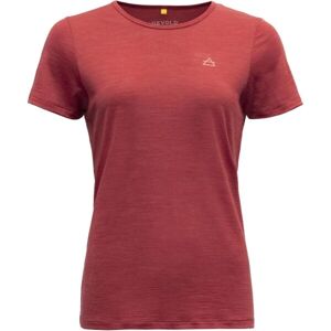 Devold VALLDAL WOMAN TEE Dámské triko, červená, velikost XS