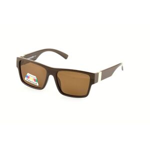 Finmark F2211 Polarizační sluneční brýle, Hnědá,Zlatá, velikost