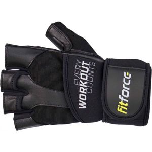 Fitforce LINEAR  XL - Kožené fitness rukavice