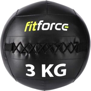 Fitforce WALL BALL 3 KG Medicinbal, černá, veľkosť 3 KG