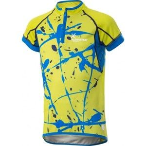 Klimatex JOPPE Dětský cyklistický dres se sublimačním potiskem, Tmavě modrá,Modrá,Žlutá, velikost 110
