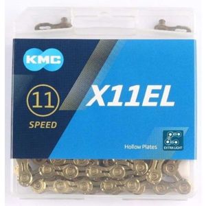 KMC X11-EL GOLD BOX Řetěz na kolo, zlatá, velikost os