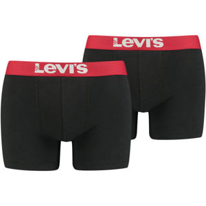 Levi's MEN SOLID BASIC BOXER 2P Pánské boxerky, černá, velikost XL