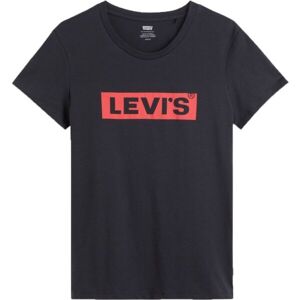 Levi's THE PERFECT TEE BOX TAB 2.2 Dámské tričko, černá, velikost L