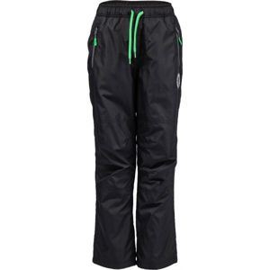 Lewro MILAN Dětské zateplené kalhoty, černá, velikost 116-122