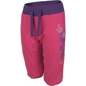 Lewro GISA 116 - 134 růžová 128-134 - Dívčí tříčtvrteční kalhoty