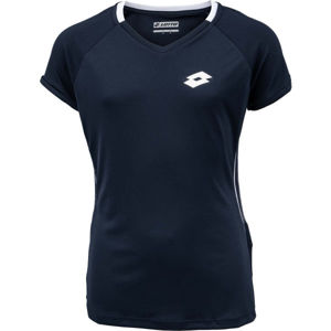 Lotto SQUADRA G II TEE PL Dívčí tenisové tričko, Tmavě modrá,Bílá, velikost