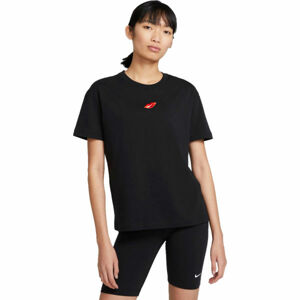 Nike NSW TEE BOY LOVE W Dámské tričko, Černá,Červená, velikost