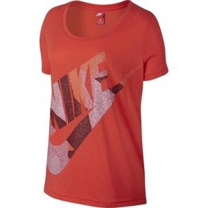 Nike NSW TEE SS SKYSCRAPER W červená M - Dámské triko