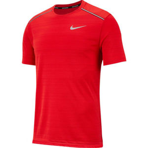 Nike DRY MILER TOP SS M červená M - Pánské běžecké tričko