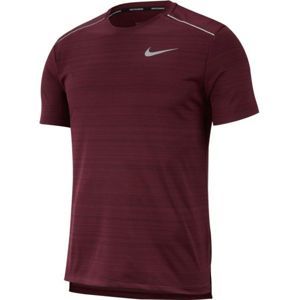 Nike NK DRY MILER TOP SS červená S - Pánské běžecké triko