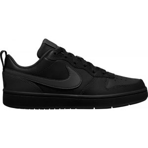 Nike COURT BOROUGH LOW 2 GS Dětská volnočasová obuv, černá, velikost 37.5