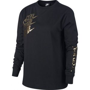 Nike NSW TOP LS SHINE W černá M - Dámské triko s dlouhým rukávem