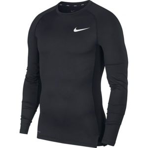 Nike NP TOP LS TIGHT M Pánské tričko s dlouhým rukávem, černá, velikost XXL