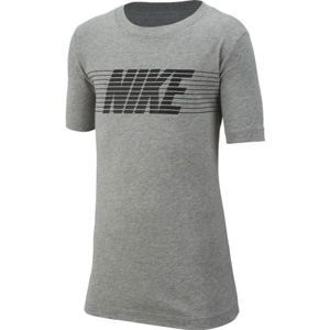 Nike NSW TEE THERMA FLEECE B Chlapecké tričko, Šedá,Tmavě šedá, velikost