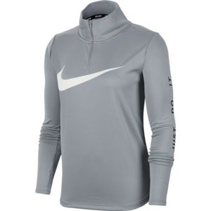Nike MIDLAYER QZ SWSH RUN W šedá XS - Dámský běžecký top