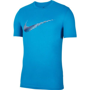 Nike DRY LEG TEE SNSL COM SWSH M modrá M - Pánské tréninkové tričko