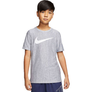 Nike CORE SS PERF TOP HTHR B šedá XL - Chlapecké tréninkové tričko
