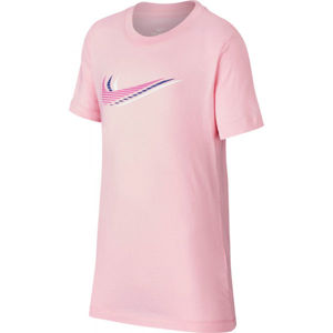 Nike NSW TEE TRIPLE SWOOSH U růžová M - Dětské tričko