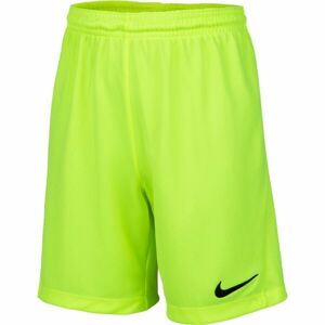 Nike DRI-FIT PARK 3 JR TQO Chlapecké fotbalové kraťasy, reflexní neon, velikost XS