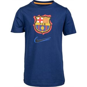 Nike FCB B NK CREST 92TRAP TEE Chlapecké tričko, tmavě modrá, velikost S
