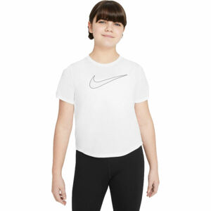 Nike DRI-FIT ONE Dívčí tričko, bílá, velikost