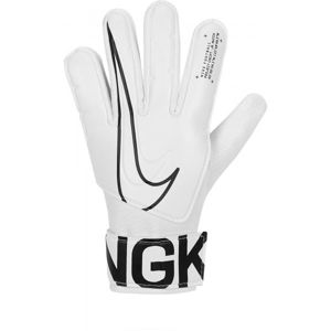 Nike GOALKEEPER MATCH JR Dětské brankářské rukavice, bílá, velikost 7