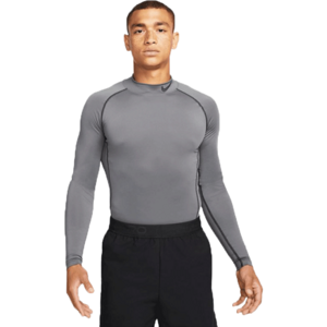 Nike NP DF TIGHT LS MOCK M Pánské tréninkové triko, šedá, velikost XL